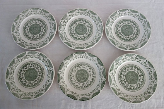 Image 1 of 6 platos de postre de loza Fine Ware