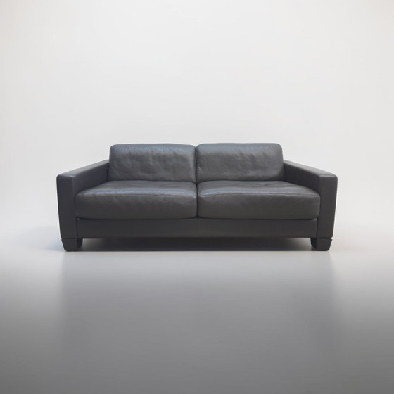 Image 1 of De Sede ds 17 bruine designbank, leren bank, De Sede tweezitsbank, driezitsbank