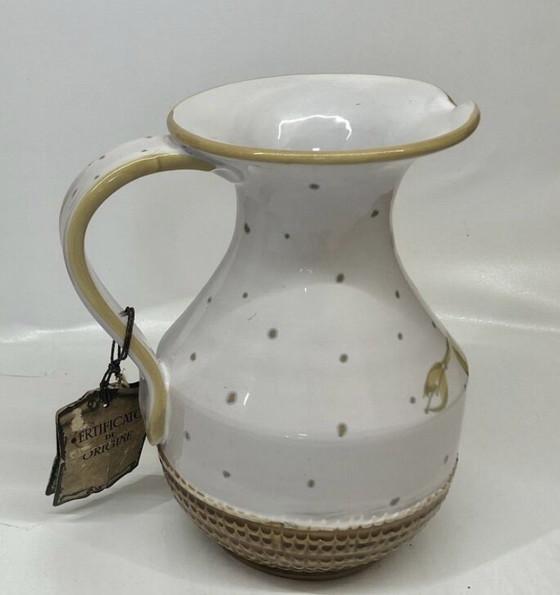 Image 1 of Pitcher vase by Fratelli Fanciullaci with grape decoration