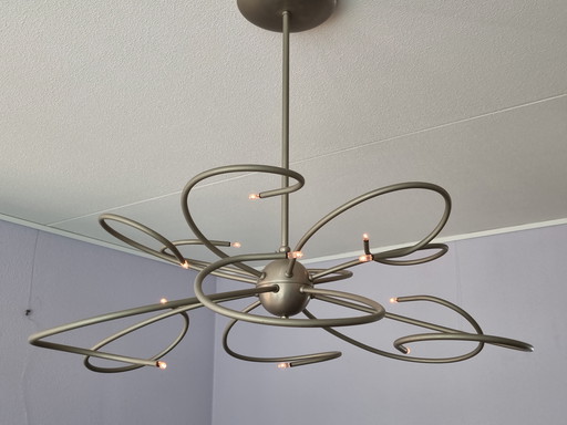Pendant lamp design nickel, halogen dimmable