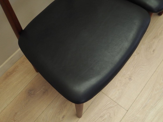 Image 1 of Set van vier teakhouten stoelen, Deens ontwerp, jaren 1960, fabricage: Bruno Hansen, ontwerper: Henning Kjærnulf
