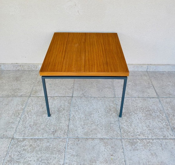 Image 1 of Vintage Scandinavian teak coffee table with metal base, 1960
