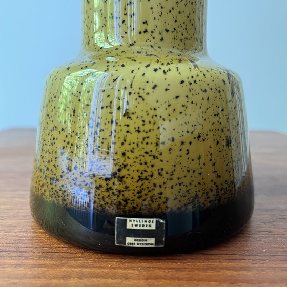 Image 1 of Lampe scandinave vintage, Gert Nyström, Hyllinge, verre soufflé épais, Suède, années 60