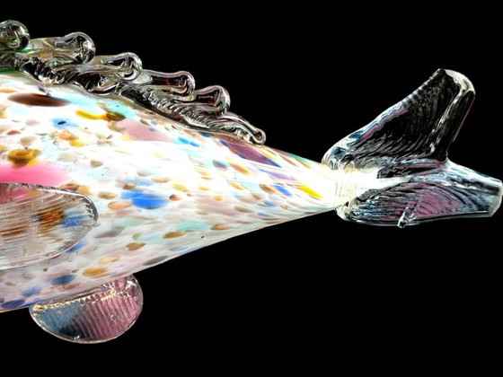 Rare find... Illuminated Murano glass fish... Table lamp (photo 4 of 5)
