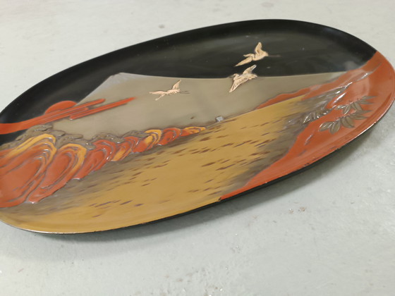 Image 1 of Vassoio giapponese antico in lacca vintage