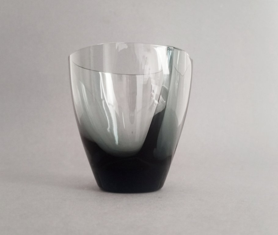 Rare SGHR Sugahara Japanese organic handmade blue smoked glass