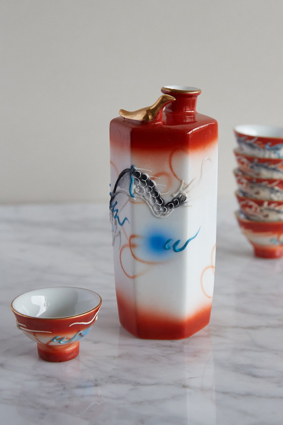 Image 1 of Hans-Painted Japanese Sake Set