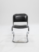 6x Cantilever Chrome Dining Chairs, Italy, 1980s
