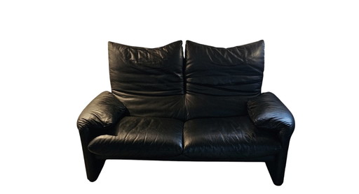 Cassina Maralunga sofa leather black