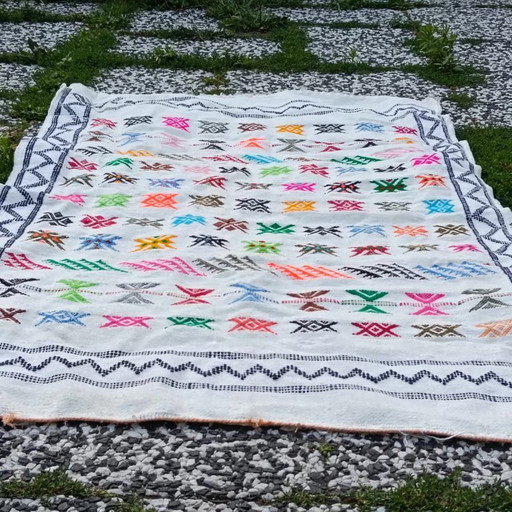 Handgeknoopt Berber kleed wol 147x90cm