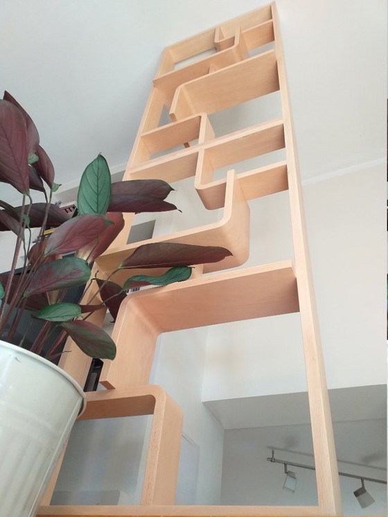 Image 1 of Two Ludvik Volak shelving partitions in curved beech wood