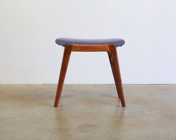 Image 1 of Fauteuil et ottoman vintage milieu du siècle, style lounge, milieu du siècle.