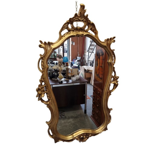Miroir vintage à crête de style rococo