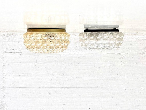 Set of 2 bubble glass wall lights by Helena Tynell for Limburg, 1960s