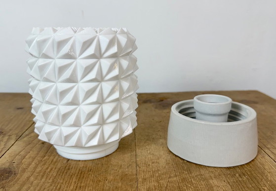 Vintage witte porseleinen plafondlamp, jaren 70 – Plafondlampen, Porcelain (photo 6 of 12)