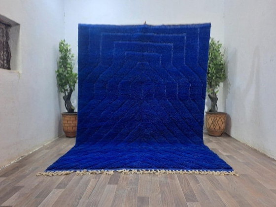 Large Traditional Handmade Blue Berber Rug 3/4 m, Aime Té, Rugs & carpets, Wool (photo 3 of 7)