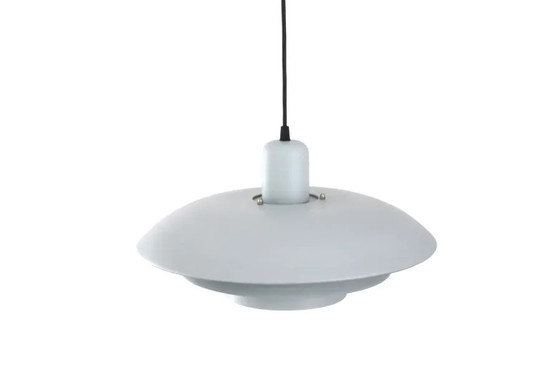 Vintage grijze hanglamp in Deens design – Hanglampen, Metal, Mid Century Modern (photo 4 of 5)