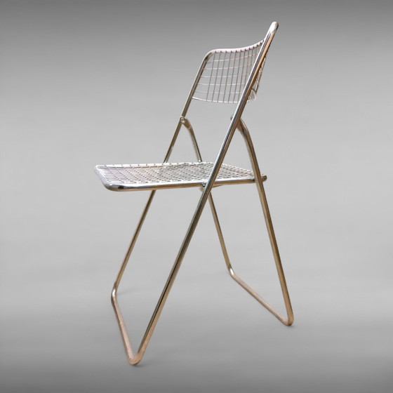 Image 1 of Ted Net Chrome Folding Chair Design Niels Gammelgaard For IKEA