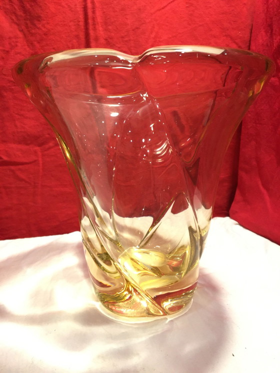 DAUM Nancy Rare and Imposing Crystal Vase, Transparent (photo 4 of 9)