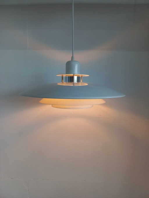 Lampada da soffitto vintage scandinava in metallo, a forma di ciotola o ad anello, anni '70/'80.