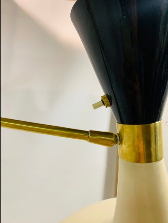 Stilnovo Wandleuchte mit Arm, Wandleuchten, Messing, Metall, Schwarz, Mid Century Modern (Foto 9 von 9)