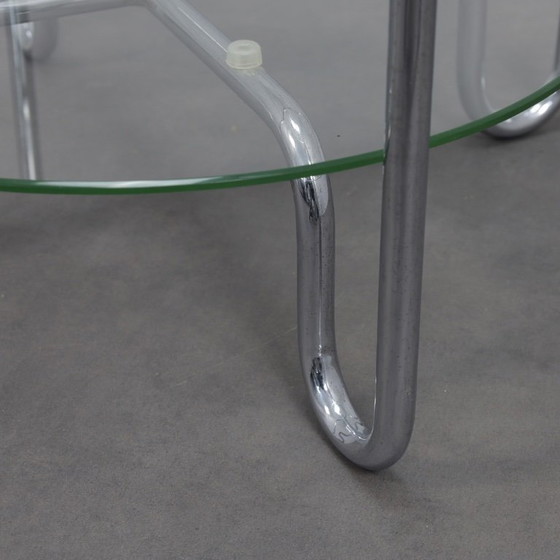 Image 1 of Tubular Frame Coffee Table in Bauhaus Style, 1980s