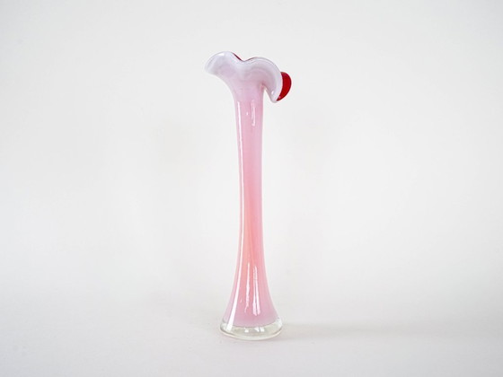 Image 1 of Pink Vase, Murano Glass, Italian Design, 1970s, Made in Italy