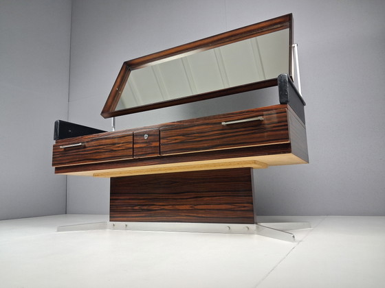 Image 1 of Vintage Franse Kaptafel met Spiegel, Jaren 70