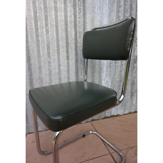 Image 1 of Dutch Tubular Cantilever Office Chair - 1930s