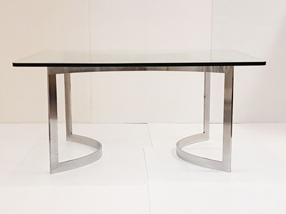 Image 1 of HENRY NEUMAN : TABLE BASSE CARREE EDITION PACE COLLECTION 1970 VINTAGE 70'S