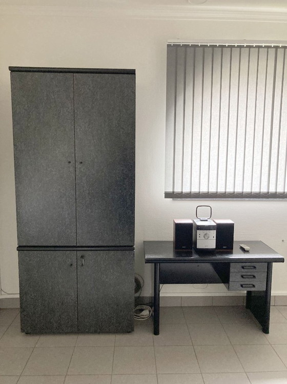 Image 1 of Hochwertiger Design-Schreibtisch, Hülsta-Aktenschränke in gutem Zustand