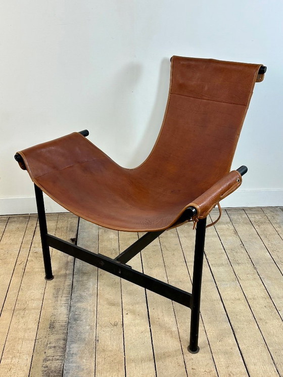 Image 1 of Vintage Danish hanging chair from the 1970s in leather