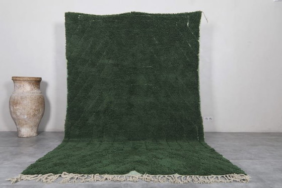 Image 1 of Alfombra bereber marroquí verde, hecha a medida, 150/250 cm.