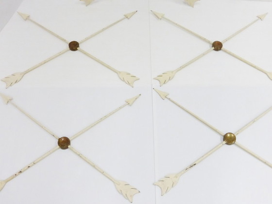 Image 1 of SET VAN 5 REUZEN PIJLKOKERS UIT DE JAREN 1950/1960, VINTAGE MUURDECORATIE