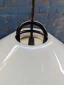 Vintage Hanglamp Plexiglas / Zwart Metaal, Spaceage