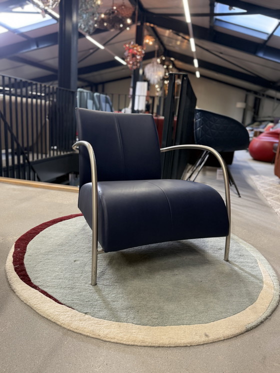 Image 1 of Afficher le modèle Fauteuil Montis Lomas Cuir Highland Bleu