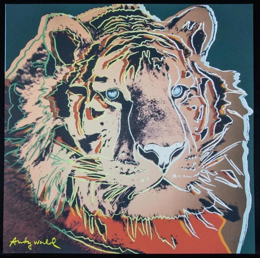 1986 Carnegie Museum of Art Dopo Andy Warhol "Tigre siberiana" litografia