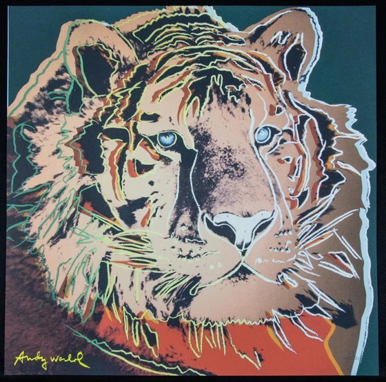 Image 1 of 1986 Carnegie Museum of Art Dopo Andy Warhol "Tigre siberiana" litografia