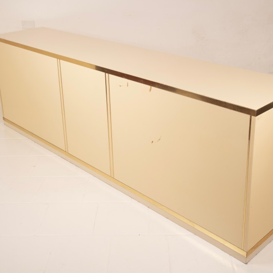 Willy Rizzo Hollywood Regency Sideboard aus Creme und Messing für Mario Sabot 1970 – Schränke (photo 17 of 19)