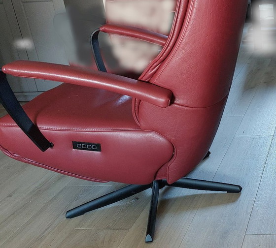 Verstellbarer Relaxsessel, Rot, De Toekomst TW-190 Twice – Metal, Leather (photo 6 of 6)