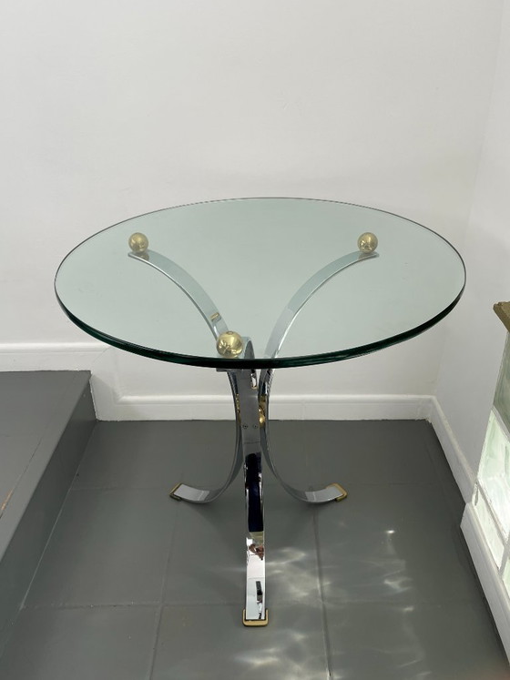 Image 1 of Spectacular original French Modernist design side table from the 1970s by Maison Jansen (France)