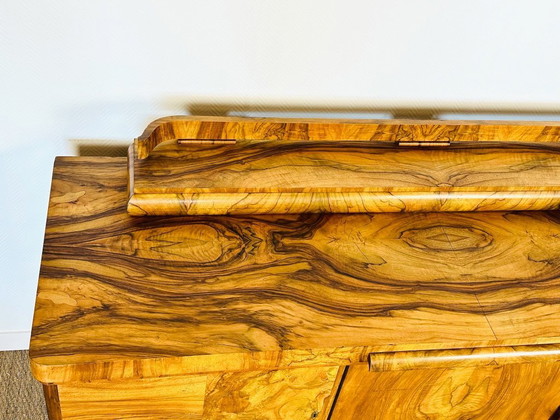 Image 1 of Art Deco dressoir van wortelnotenhout, 1930