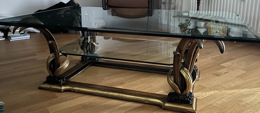 Designer coffee table (Jean Roche / Hollywood Regency style) – salontafels, Glass