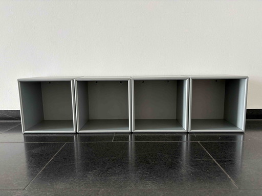 4x Montana modules 24 x 24 x 20 cm metallic