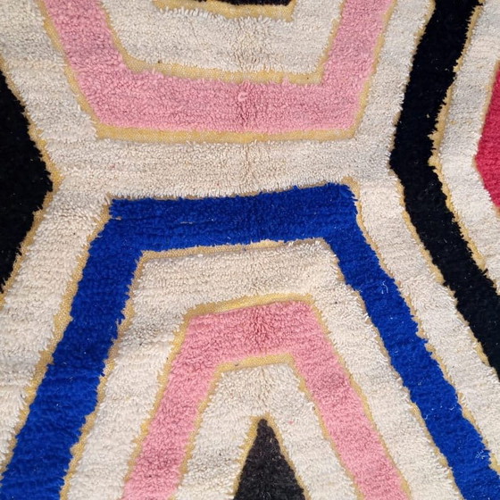 Alfombra tejida a mano de lana natural, artesanía tradicional, diseños coloridos, tamaño 150/250 cm. – Aime Té (photo 9 of 9)