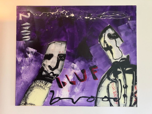 Herman Brood - Original painting 'BLUF 2000'