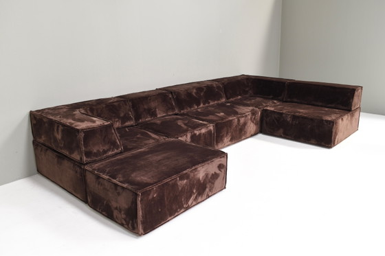 Divano componibile COR Trio marrone cioccolato Germania Svizzera 1972 NUOVA TAPPEZZERIA, Divani modulari (foto 7 di 20)