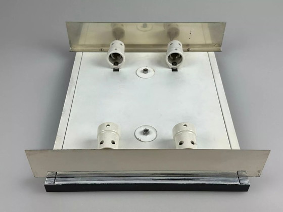 Image 1 of Lampada da soffitto in vetro ghiacciato anni '60-'70 di Kaiser Leuchten Germania