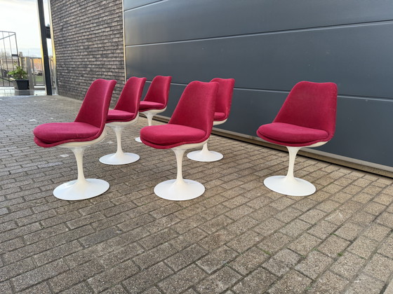 Image 1 of 6x original vintage Knoll Tulip dining chairs by Eero Saarinen