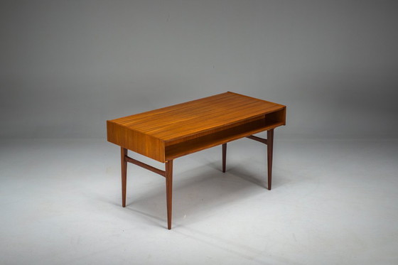 Image 1 of Mid Century Teakholz-Schreibtisch, zugeschrieben Bartels Works, 1960er Jahre